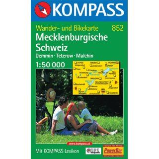 Mecklenburgische Schweiz 150.000. Wander  und Bikekarte + Lexikon