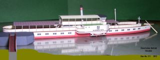 Modell Dampfer Schmilka 1985   Standmodell   der VEB Weiße Flotte