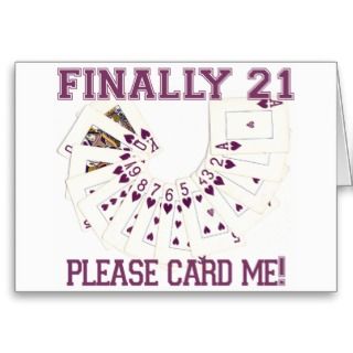 Cards, Note Cards and Funny 21st Birthday Greeting Card Templates