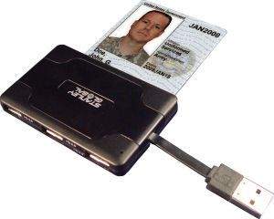 Stanley Global SGT121 DOD CAC Sim Reader 3 Port USB Hub