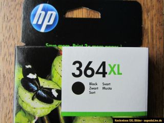 HP 364 XL Schwarz Original   neu / versiegelt – OVP   12/2013