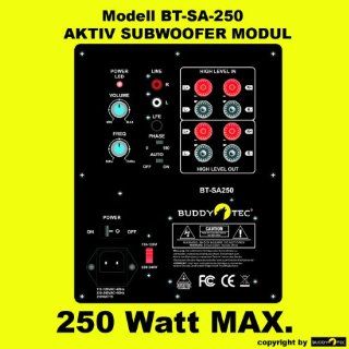 AKTIV SUBWOOFER MODUL   250WATT MAX   130WATT RMS 