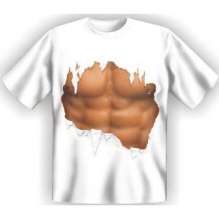 Witziges Grill T Shirt  Sixpack mit Piercing  Sport