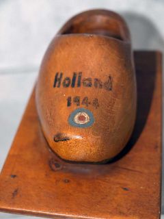 Holzschuh Holland 1944 kleiner Deko Holz Clog bemalt