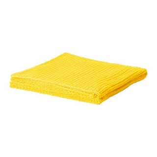 IKEA gestrickte Wolldecke Decke Tagesdecke Plaid 180x120 cm gelb