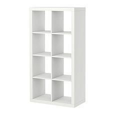 Regal Ikea Raumteiler Weiß mit Schubladen und Boxen 149 cm