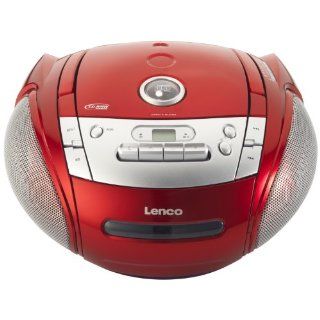 Lenco SCR 94 Tragbares CD Radio mit Kassettenspieler (LC Display, 2