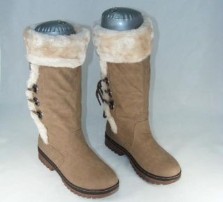 Damen Schuhe Stiefeletten warme Stiefel Braun / Khaki Gr.38 NEU # 3063