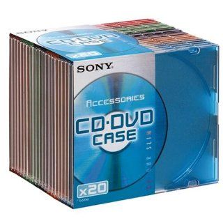 Sony   20 farbige Slim Case Hüllen für CD und DVD 