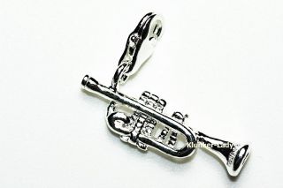 C29 3D Trompete Musik 925 Silber Charm Charms Armband Anhänger