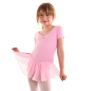 Kinder Kurzarm Ballettkleid Betty in rosa, Ballettanzug Ballett