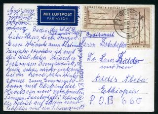 Berlin MiNr 157 auf Postkarte   Äthiopien MeF (BE8098   312642