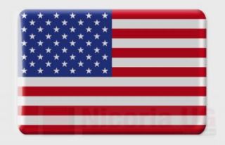 3D Aufkleber USA Flagge 40 x 20 mm