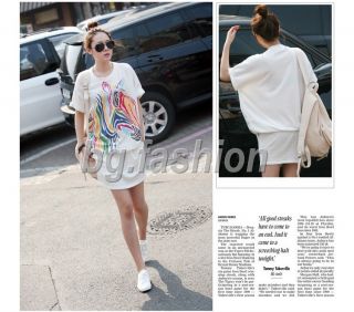 Korea Damen Trendy Farbig Mini Kleid Tops Bluse Tunika
