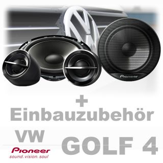PIONEER 165 mm Kompo Lautsprecher Front Auto KFZ Boxen für VW Golf 4
