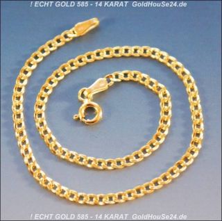 Gold Neu 585 Echt Gold Armband schönes 14 Karat Panzer Goldarmband