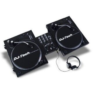 DJ Tech Computer DJ Set Turntable Mixer Soundkarte Kopfhörer 