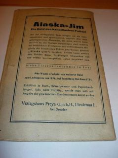 Alaska Jim Heft Nr. 158  Hickory   Frank  Vorkrieg Roman von 1938