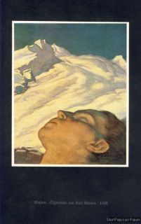 Einsam Einsamkeit Berge Traum Kunstdruck v. 1926 Karl Sterrer Wien