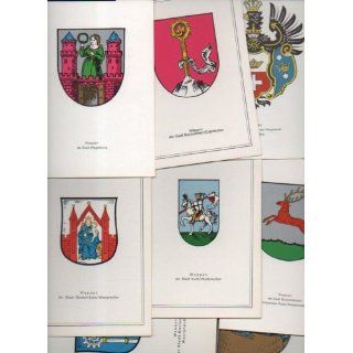 103 Ansichtskarten Wappen deutscher Städte hauptsächlich Pommern