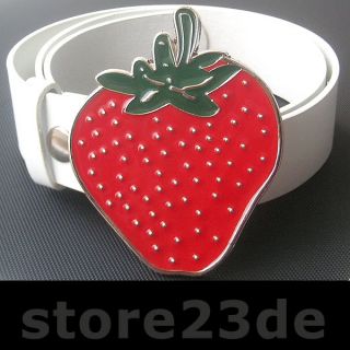 NEU rockabilly Gürtel mit Erdbeer Schnalle * kostenloser Versand