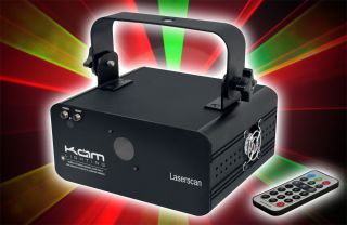 KAM Lighting LaserScan 170RGY DMX Grafik Laser mit Fernbedienung
