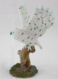 schöne weiße Schneeeule Eule Vogel Figur 17cm NEU