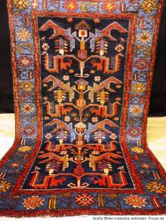 Antiker alter Malayer Sarough NATURFARBEN Carpet Orient Teppich