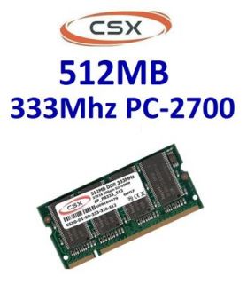 512MB Notebook RAM DDR SO DIMM 333Mhz PC2700 333 Mhz