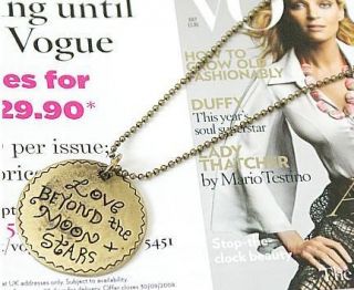 G4069 Korean Style Antique Round Tag Letter Necklace
