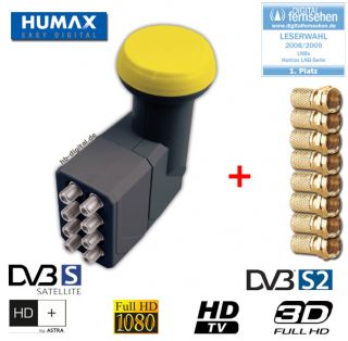 TOP Humax DIGITAL OCTO okto LNB 181 direkt bis 8 Receiver FULL HDTV 3D