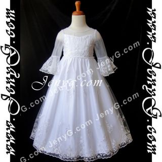 /Festkleid/Kommunionskleid Kleider, Weiß Gr. 98 188