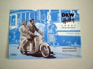 195? DKW Hobby Luxus Soziusfest Prospekt*catalog