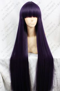 193 Inu x Boku SS Shirakiin Ririchiyo 120cm Cosplay Costume Wig purple