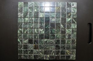 Marmor Mosaik / Naturstein Mosaik, dunkelgrün, poliert, auf Netz, 1qm