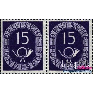 Briefmarken für Sammler BRD 129 waagerechtes Paar gestempelt 1951