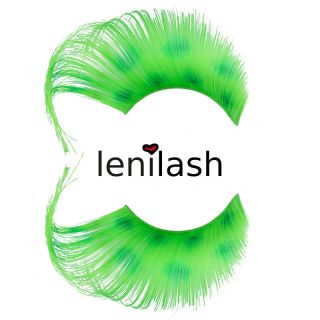 LeniLash 201 Falsche Grüne Wimpern mit Punkten