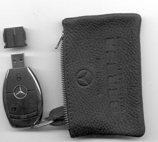 Mercedes Media Interface 4GB USB Schlüssel Leder Tasche W212 W221