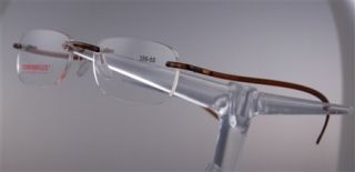 SWISSFLEX 399 50 Brille Brillengestell Braun Randlos NEU