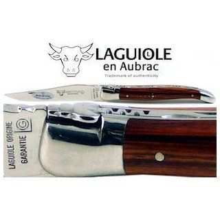 Original Laguiole en Aubrac ® Taschenmesser Rosenholz, 12C27 Stahl