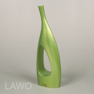 LAWO Lack Design Vase230 Grün Modern Deko Blumenvase Designer Deco