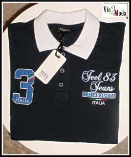 Polo Herren T Shirt Italia Kurzarm Blau Shirt S M L XL XXL NEU