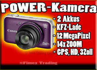 Canon PowerShot SX220 HS lila Digitalkamera (12 Megapixel, 14 fach opt