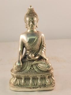 B238 China Tibet Bronze Messing Buddha Shakyamuni Medizin Buddha