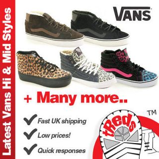 Vans Mid & Hi Top Trainers Boots Skate Shoes Mens Womens UK Sizes Free