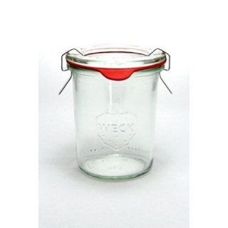 12 Stück 160 ml WECK Mini Sturzglas inkl. Glasdeckel, Gummiring und