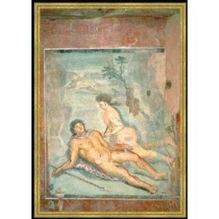 Bild mit Rahmen Pompeji, Pyramus und Thisbe / Fresko, Pompeji, 49 x