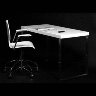 Retro Design Lounge Schreibtisch HOT, weiss, Breite 105cm 