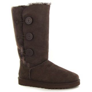 UGG Australia Bailey Button Triplet Chocolate Womens Boots