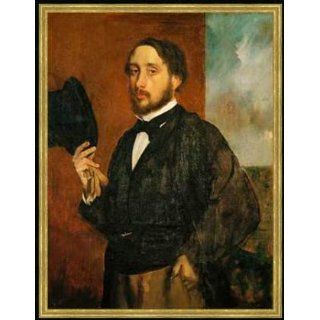 Bild mit Rahmen Edgar Degas, Selbstbildnis, 54 x 71   Holz Corum S